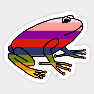 Cute Rainbow Frog Sticker